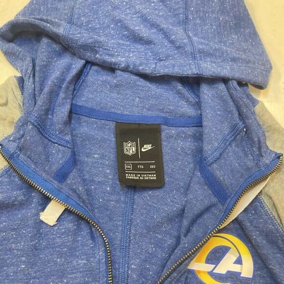 LOS ANGELES RAMS HOODIE WOMENS XXL FOOTBALL SWEATSHIRT ZIP UP JACKET - Picture 4 of 5